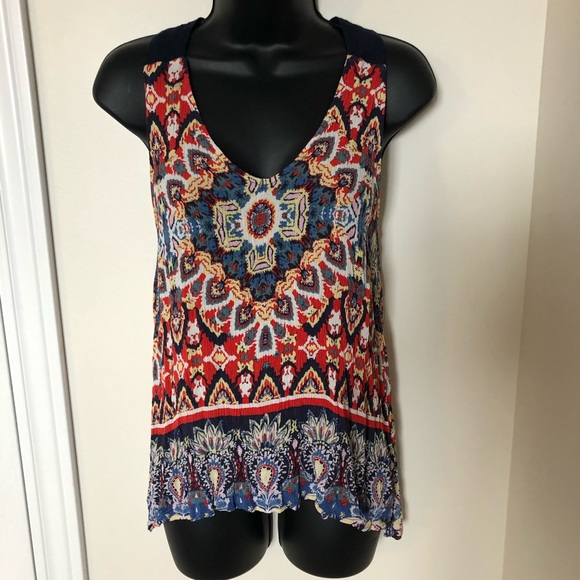 Sophie Rue Boho High-Low Rayon Tank Large - Picture 2 of 5